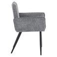 Monza Dining Armchair - Grey Fabric