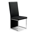 Clearance - Julian Bowen Tempo Dining Chair - Set of 2 - Faux Leather - Black - D598