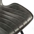 Clearance - Norwich Dining Chairs - Set of 2 - Vintage Leather - Grey - A577