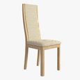 Stockholm Dining Chair - Set of 2 - High Back - Natural Fabric - Oak