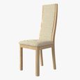 Stockholm Dining Chair - Set of 2 - High Back - Natural Fabric - Oak