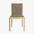 Stockholm Dining Chair - Set of 2 - Low Back - Grey Fabric - Oak