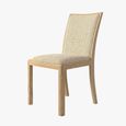 Stockholm Dining Chair - Set of 2 - Low Back - Natural Fabric - Oak