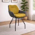 Anna Dining Armchair - Anthracite Black Powder Coated Round Legs - Variation Available