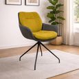 Anna Dining Armchair - Anthracite Black Powder Coated Swivel Legs - Variation Available
