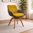 Anna Dining Armchair - Oak Swivel Legs - Variation Available