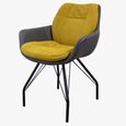 Anna Dining Armchair - Anthracite Black Powder Coated Round Legs - Variation Available
