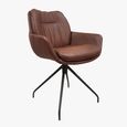 Anna Dining Armchair - Black Swivel Base - Variation Available
