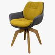 Anna Dining Armchair - Oak Swivel Legs - Variation Available