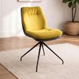 Anna Dining Chair - Anthracite Black Powder Coated Swivel Legs - Variation Available