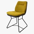 Anna Dining Chair - Anthracite Black Powder Coated Sled Legs - Variation Available