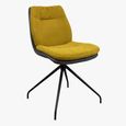 Anna Dining Chair - Anthracite Black Powder Coated Swivel Legs - Variation Available