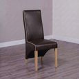 Wave Dining Chair - Set of 2 - Bone Contrast Piping Suzuka Matt Coco