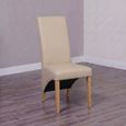 Wave Dining Chair - Set of 2 - Matt Bone Bonded Leather