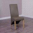 Wave Dining Chair - Set of 2 - Mushroom Bonded Leather
