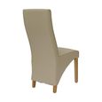 Wave Dining Chair - Set of 2 - Matt Bone Bonded Leather