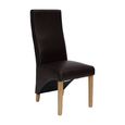 Wave Dining Chair - Set of 2 - Matt Coco Bonded Leather
