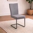 Mario Cantilever Dining Chair - Anthracite Black Powder Coated Legs - Variation Available