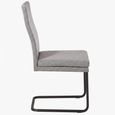 Mario Cantilever Dining Chair - Anthracite Black Powder Coated Legs - Variation Available