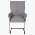 Mario Cantilever Dining Armchair - Anthracite Black Powder Coated Legs - Variation Available