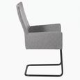 Mario Cantilever Dining Armchair - Anthracite Black Powder Coated Legs - Variation Available