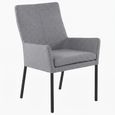 Mario Dining Armchair - Anthracite Black Powder Coated Legs - Variation Available