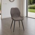 Bardo Dining Chairs - Set of 2 - Fabric - Charcoal