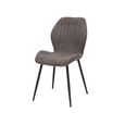 Bardo Dining Chairs - Set of 2 - Fabric - Charcoal