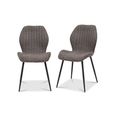 Bardo Dining Chairs - Set of 2 - Fabric - Charcoal