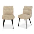 Bedford Dining Chairs - Set of 2 - Fabric - Oatmeal Chenille