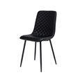 Dining Chairs - Set of 4 - Faux Leather - Black