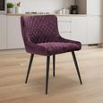 Malmo Dining Chair - Set of 2 - Purple Fabric