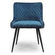 Malmo Dining Chair - Set of 2 - Blue Fabric