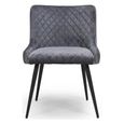 Malmo Dining Chair - Set of 2 - Grey Fabric