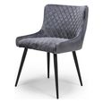 Malmo Dining Chair - Set of 2 - Grey Fabric