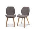Dawson Dining Chairs - Set of 2 - Fabric - Grey