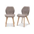 Dawson Dining Chairs - Set of 2 - Fabric - Mocha