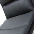 Nobo Swivel Dining Chair - Set of 2 - Grey Faux Leather - Black Legs
