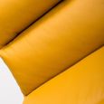 Nobo Swivel Dining Chair - Set of 2 - Yellow Faux Leather - Chrome Legs