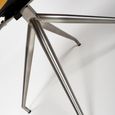 Nobo Swivel Dining Chair - Set of 2 - Yellow Faux Leather - Chrome Legs