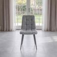 Newport Dining Chairs - Set of 4 - Fabric - Grey