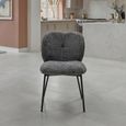 Opal Dining Chairs - Set of 2 - Fabric - Grey