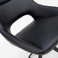 Ace Swivel Dining Chair - Set of 2 - Black Faux Leather