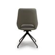 Ace Swivel Dining Chair - Set of 2 - Grey Faux Leather
