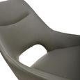 Ace Swivel Dining Chair - Set of 2 - Grey Faux Leather