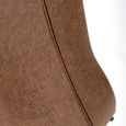 Charlie Cantilever Dining Chair - Set of 2 - Brown Faux Leather