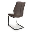 Charlie Cantilever Dining Chair - Set of 2 - Grey Faux Leather