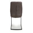 Charlie Cantilever Dining Chair - Set of 2 - Grey Faux Leather