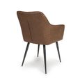 Charlie Dining Chair - Set of 2 - Brown Faux Leather