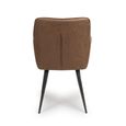 Charlie Dining Chair - Set of 2 - Brown Faux Leather